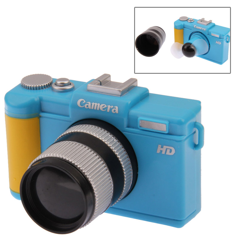 Portable Battery Operated Camera Shaped 2-Blade Mini Cooling Fan (Blue) - Shopkiz.com