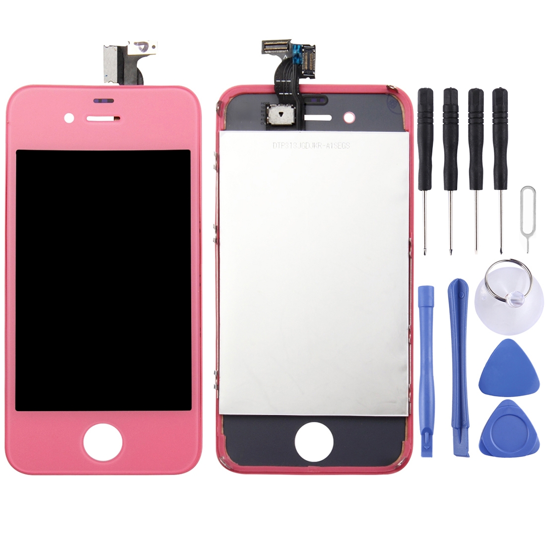3 in 1 for iPhone 4 CDMA (Original LCD + Frame + Touch Pad) Digitizer Assembly(Pink) - Shopkiz.com