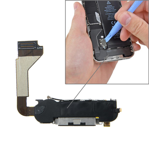 Original 4 in 1 Whole Dock Connector Assembly for iPhone 4(Black) - Shopkiz.com