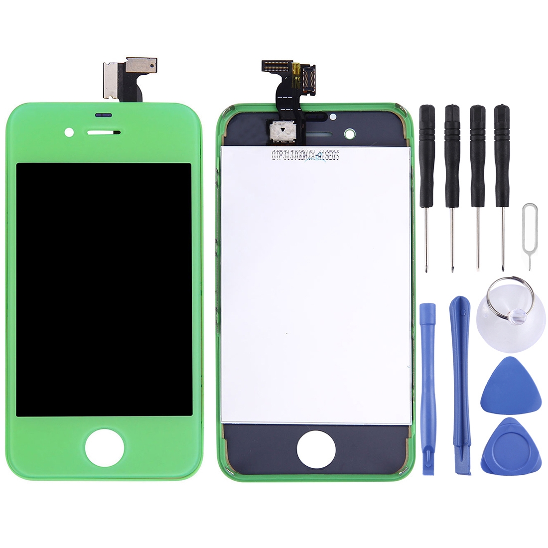 3 in 1 for iPhone 4S (Original LCD + Frame + Touch Pad) Digitizer Assembly(Green) - Shopkiz.com
