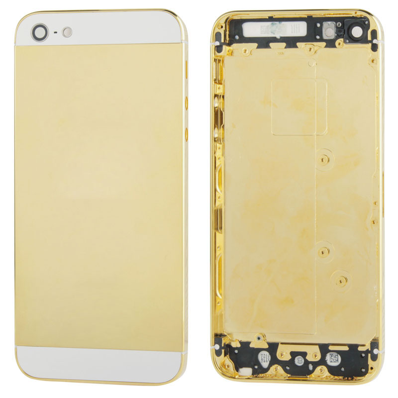 Full Housing Aluminum Back Cover for iPhone 5(White) - Shopkiz.com