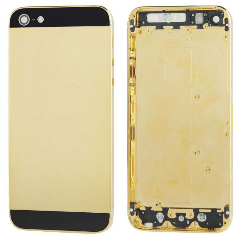 Full Housing Aluminum Back Cover for iPhone 5(Black) - Shopkiz.com