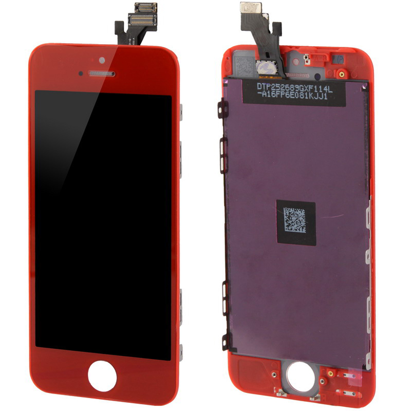 Digitizer Assembly (Original LCD + LCD Frame + Touch Pad) for iPhone 5(Red) - Shopkiz.com