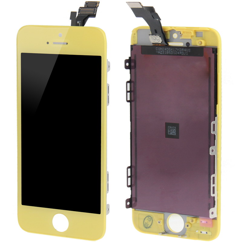 Digitizer Assembly (Original LCD + LCD Frame + Touch Pad) for iPhone 5(Yellow) - Shopkiz.com