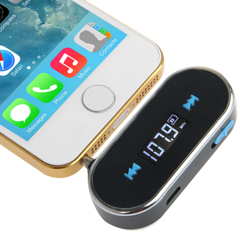 3.5mm Jack FM Transmitter, For iPhone, Galaxy, Huawei, Xiaomi, LG, HTC and Other Smart Phones(Black) - Shopkiz.com