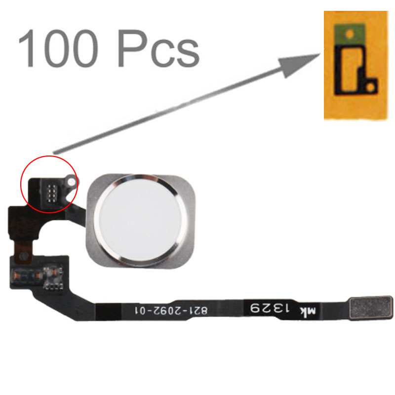 100 PCS for iPhone 5S Original Home Key Flex Cable Sticker - Shopkiz.com