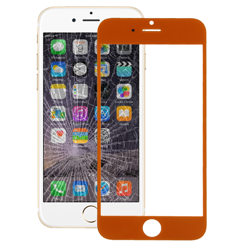 Front Screen Outer Glass Lens for iPhone 6(Orange) - Shopkiz.com