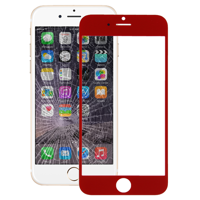 Front Screen Outer Glass Lens for iPhone 6(Red) - Shopkiz.com