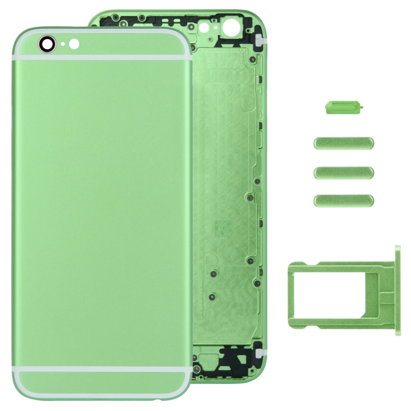 Full Assembly Housing Cover for iPhone 6, Including Back Cover & Card Tray & Volume Control Key & Power Button & Mute Switch Vibrator Key(Green) -