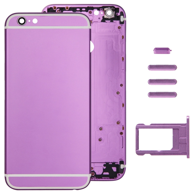 Full Assembly Housing Cover for iPhone 6 Plus, Including Back Cover & Card Tray & Volume Control Key & Power Button & Mute Switch Vibrator