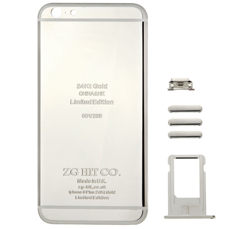 Metal Full Assembly Housing Cover for iPhone 6 Plus, Including Back Cover & Card Tray & Volume Control Key & Power Button & Mute Switch Vibrator