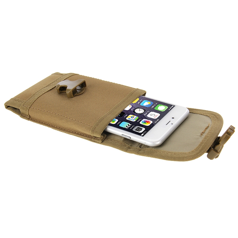 5.5 inch Universal Vertical Nylon Fabric Waist Bag for iPhone 6 Plus & 6S Plus, Galaxy S6, Huawei, etc(Brown) - Shopkiz.com