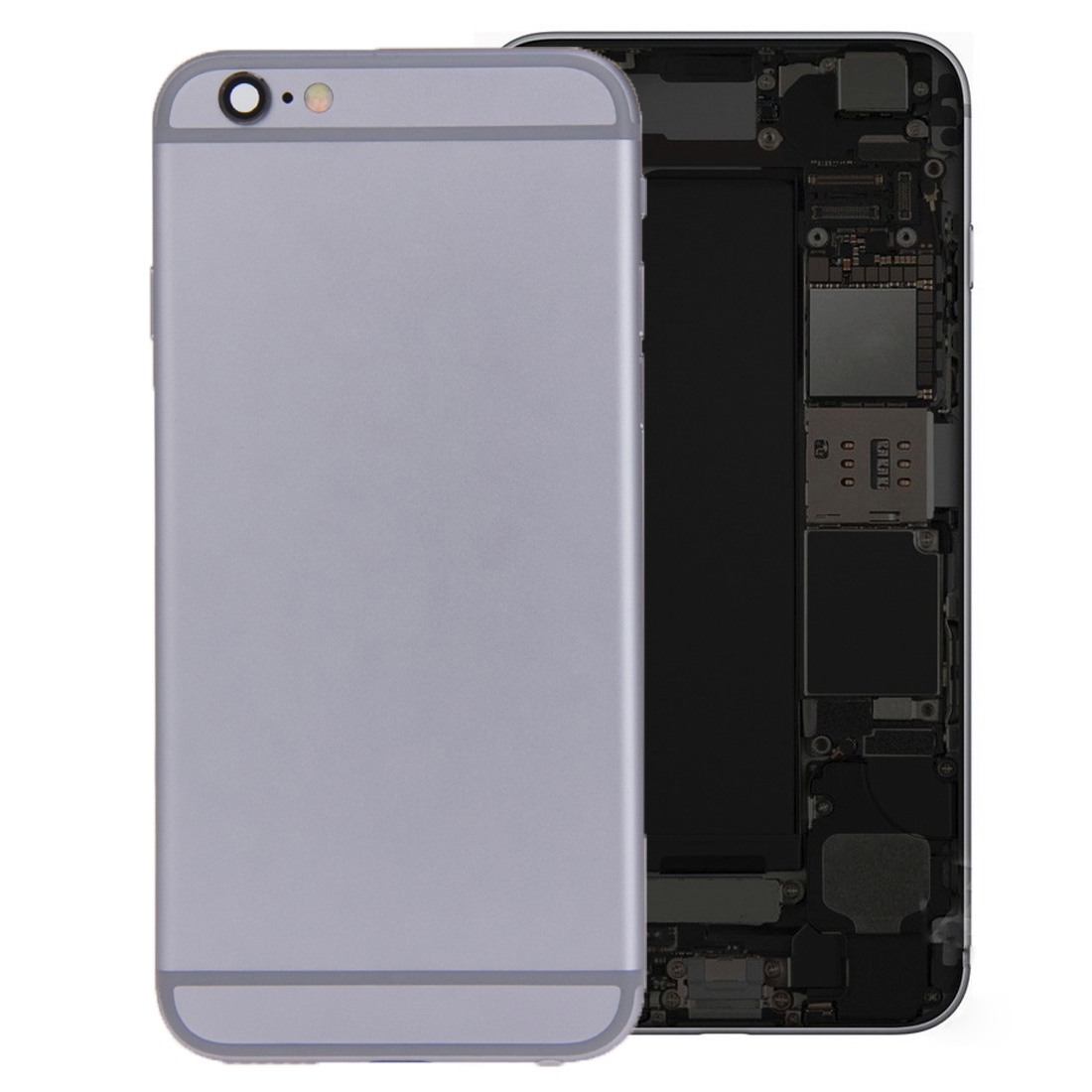 Battery Back Cover Assembly with Card Tray for iPhone 6s(Grey) - Shopkiz.com