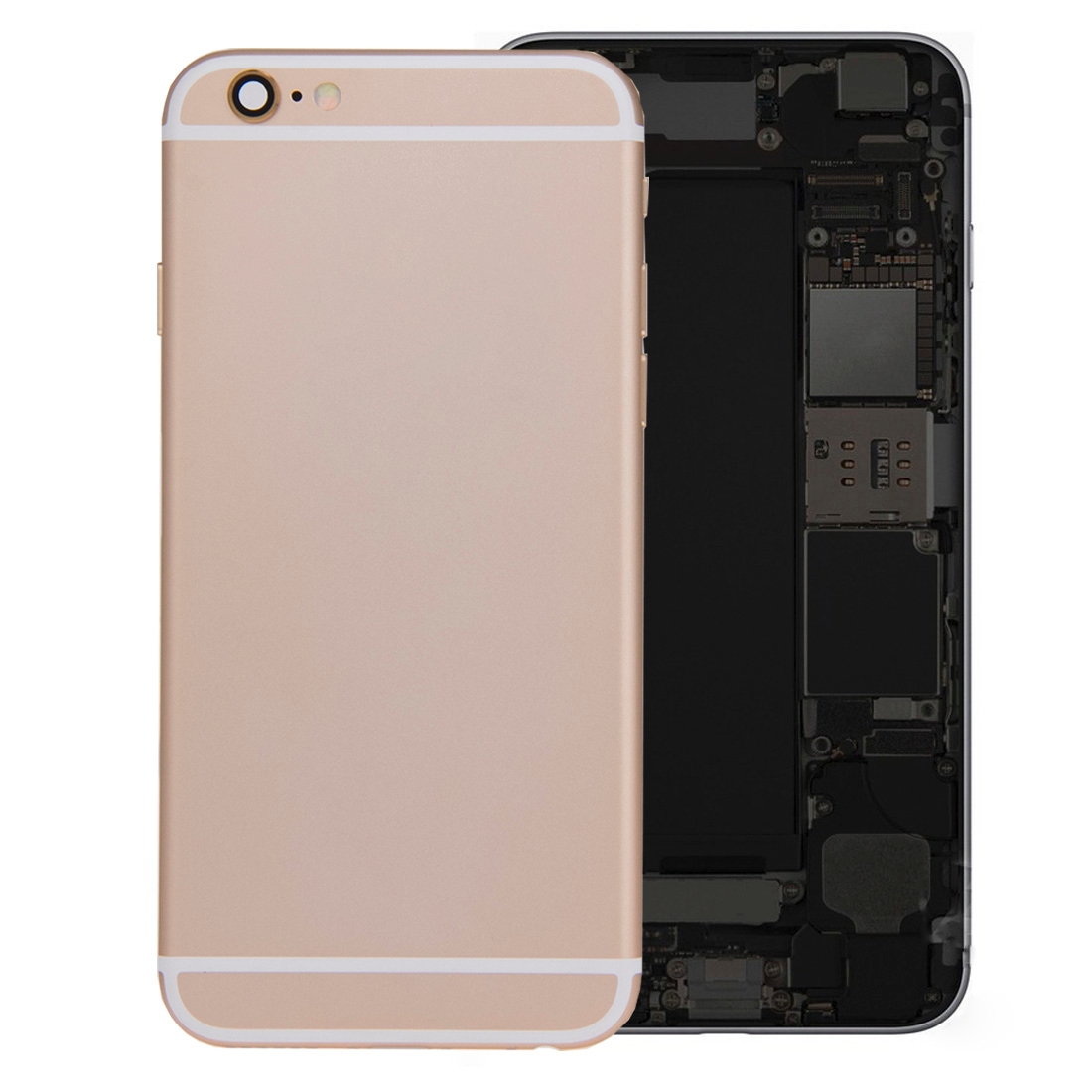 Battery Back Cover Assembly with Card Tray for iPhone 6s(Gold) - Shopkiz.com