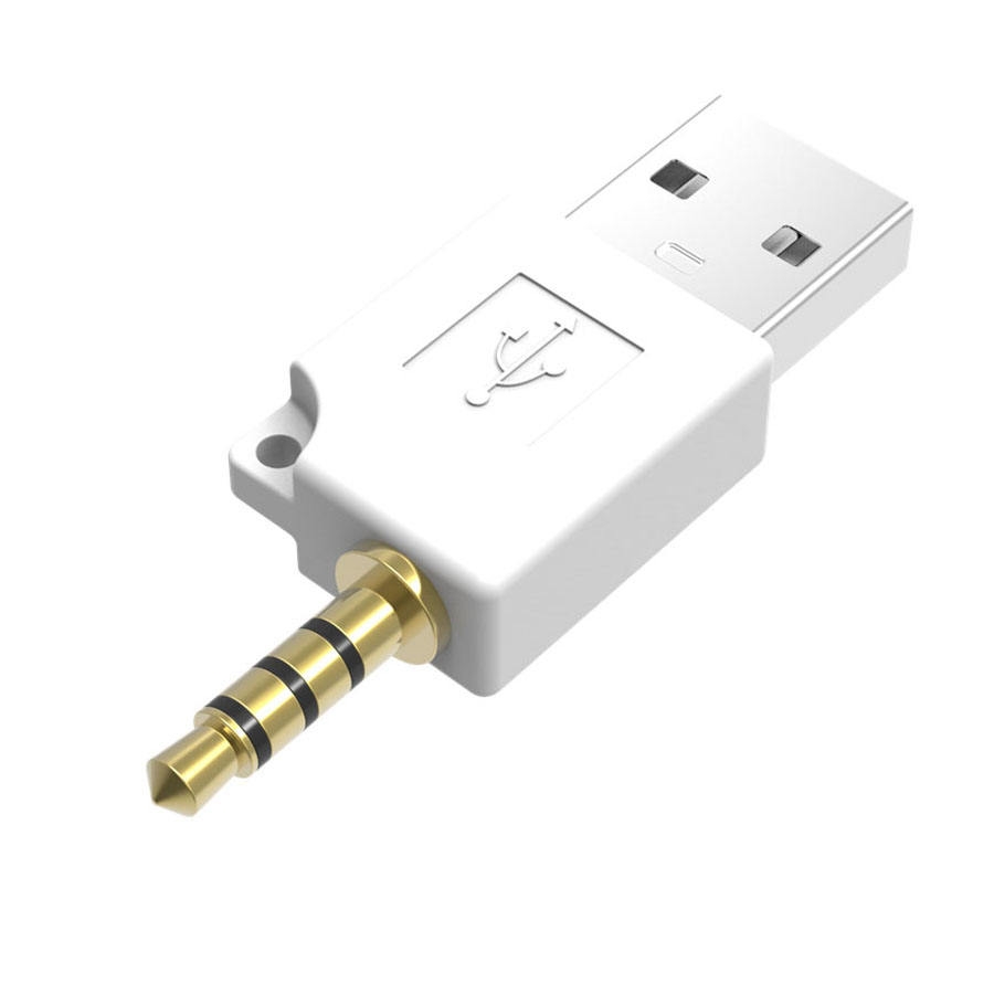 For iPod shuffle 3rd / 2nd USB Data Dock Charger Adapter, Length: 4.6cm(White) - Shopkiz.com