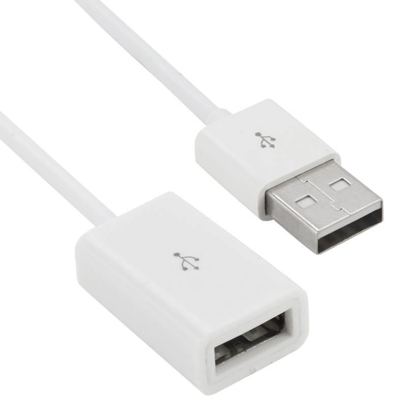 USB AM to AF Extender Extension Cable for Mac, Length: 1m(White) - Shopkiz.com
