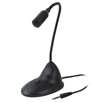Multimedia Microphone with Switch, 3.5mm Plug(Black) - Shopkiz.com