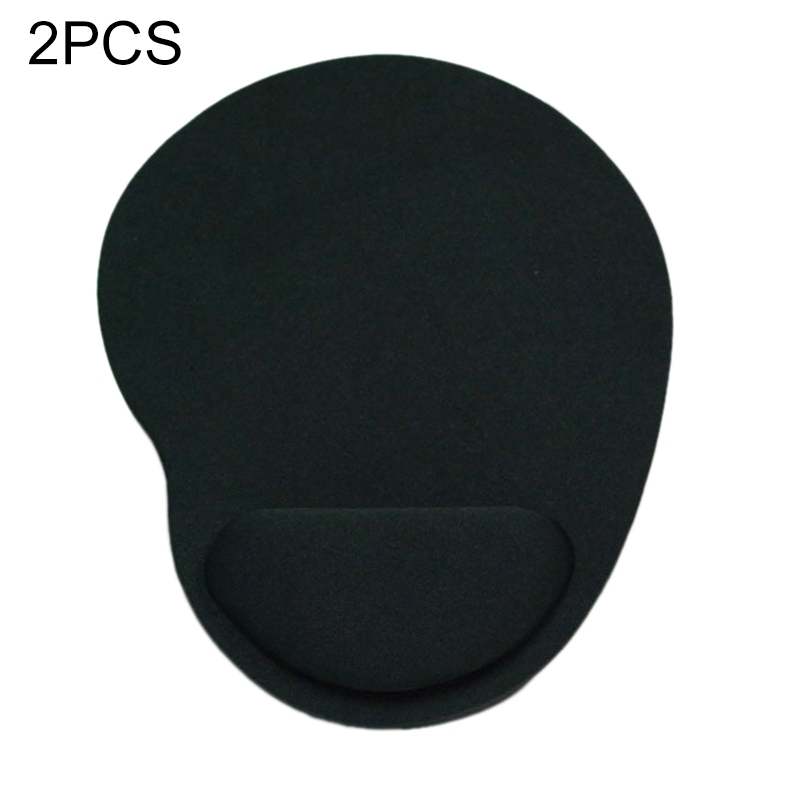 2 PCS Cloth Gel Wrist Rest Mouse Pad(Black) - Shopkiz.com