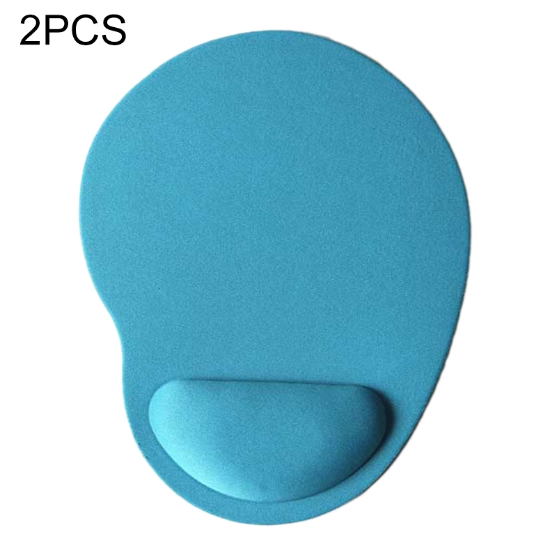 2 PCS Cloth Gel Wrist Rest Mouse Pad(Sky Blue) - Shopkiz.com