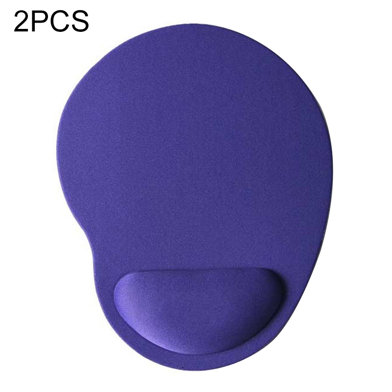 2 PCS Cloth Gel Wrist Rest Mouse Pad(Purple) - Shopkiz.com