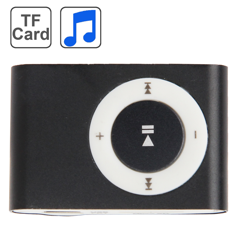 TF (Micro SD) Card Slot MP3 Player with Metal Clip(Black) - Shopkiz.com