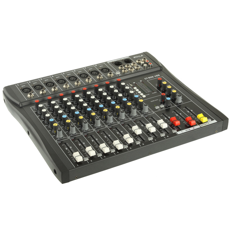 8 Channels Professional Mixing Console and Aux Paths Plus Effects Processor - Shopkiz.com