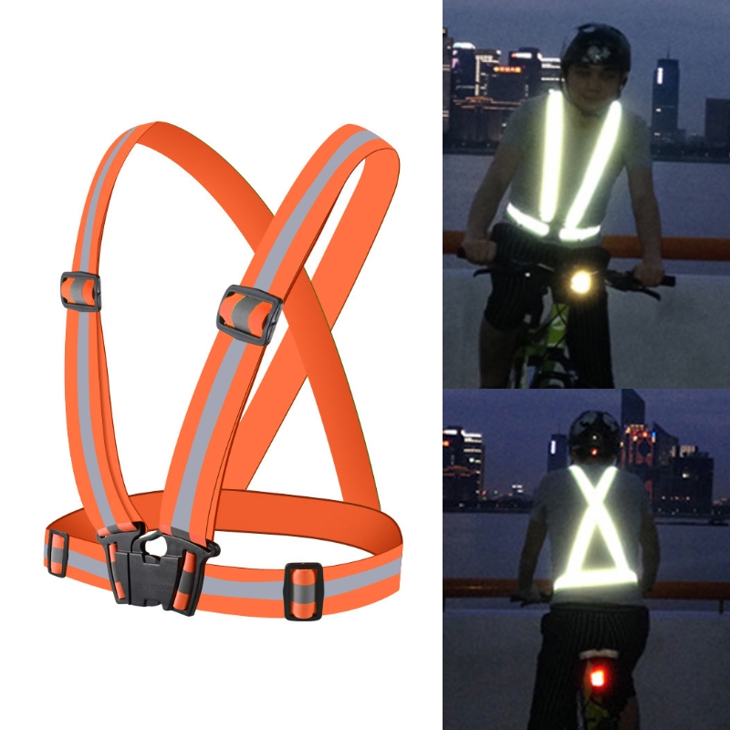 Night Riding Running Flexible Reflective Safety Vest(Orange) - Shopkiz.com