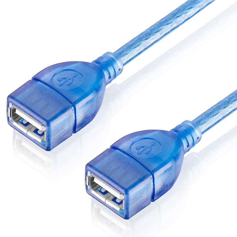 USB 2.0 Type A Female to Female AF/AF Cable, Length: 30cm(Blue) - Shopkiz.com
