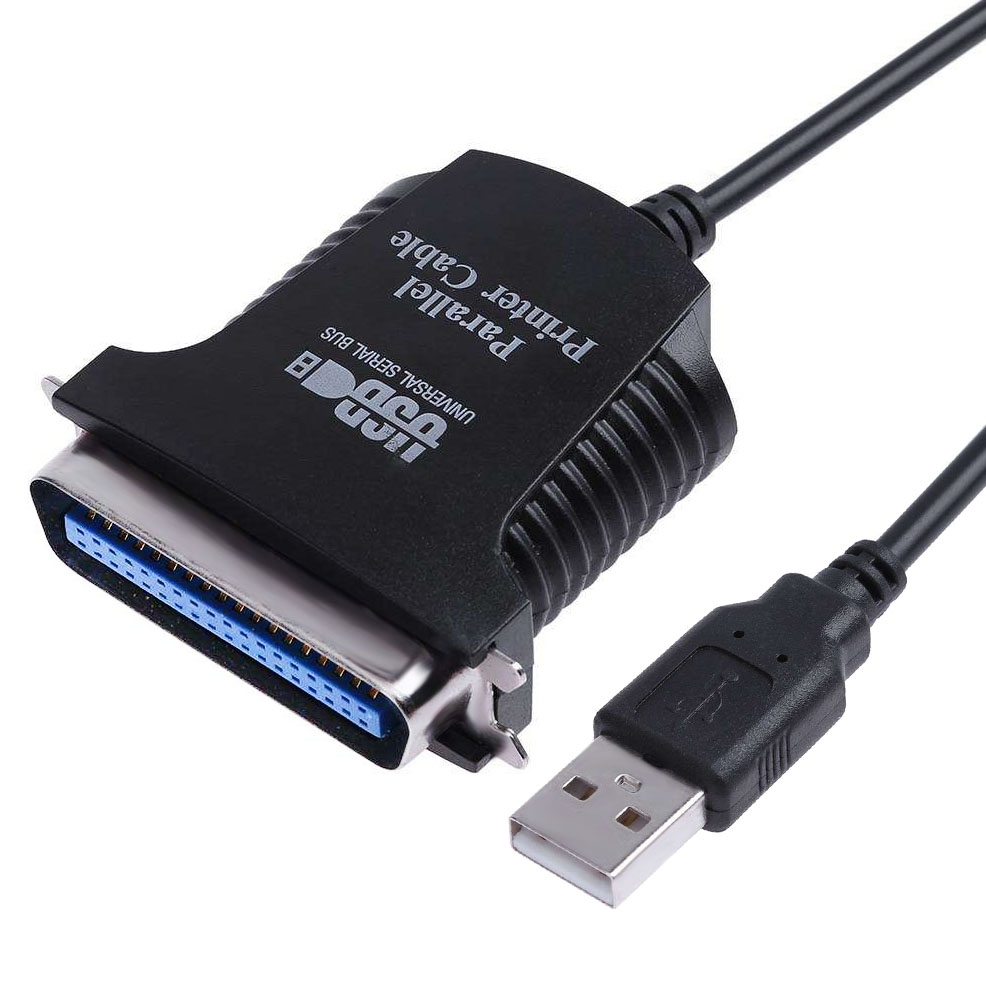 USB to Parallel 1284 36 Pin Printer Adapter Cable, Cable Length: 1m(Black) - Shopkiz.com