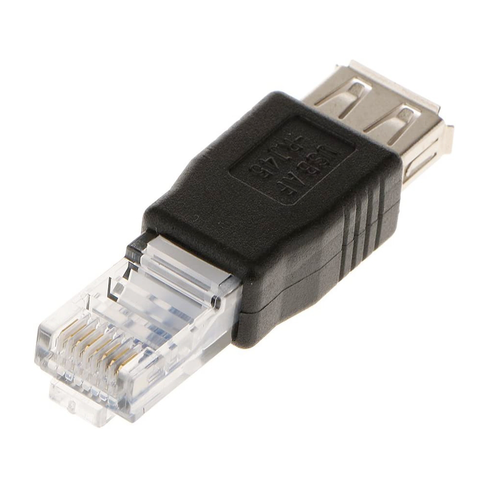 RJ45 Male to USB AF Adapter(Black) - Shopkiz.com