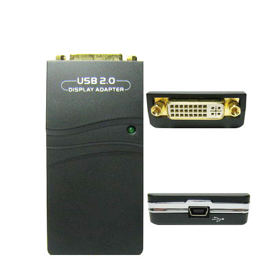 USB 2.0 to VGA, DVI, HDMI Adapter , Resolution: 2048*1152(Black) - Shopkiz.com