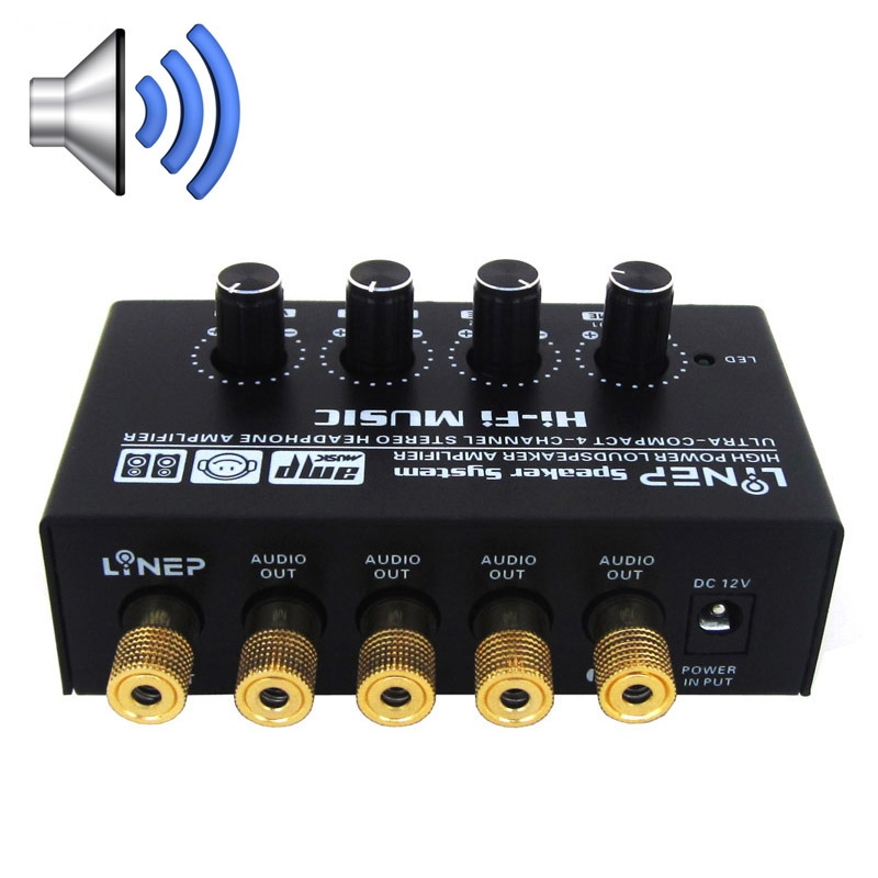 A908 One In Four Out Audio Signal Amplifier - Shopkiz.com