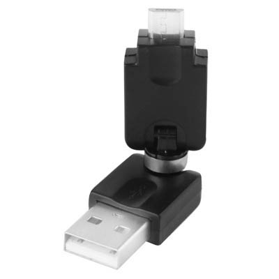 USB 2.0 AM to Micro USB 360 Degree Swivel Adapter for Galaxy S IV / i9500 / S III / i9300 /Note II / N7100 / i9220 / i9100 / i9082 / Nokia / LG /