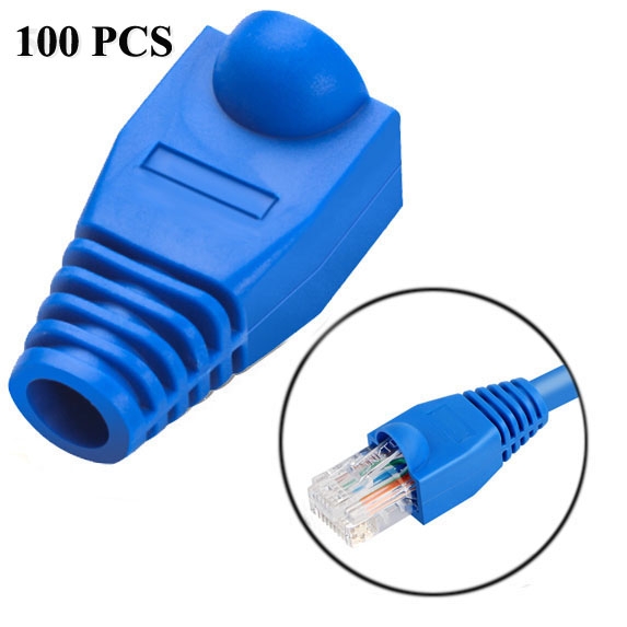 Network Cable Boots Cap Cover for RJ45, Blue (100 pcs in one packaging , the price is for 100 pcs)(Blue) - Shopkiz.com