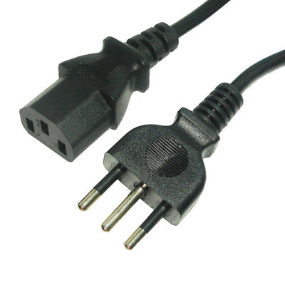 3 Prong AC Desktop PC Italy Standards Power Cord, Cable Length: 1.2m - Shopkiz.com