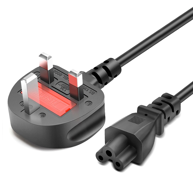 1.5m 3 Prong Style Big UK Notebook Power Cord - Shopkiz.com