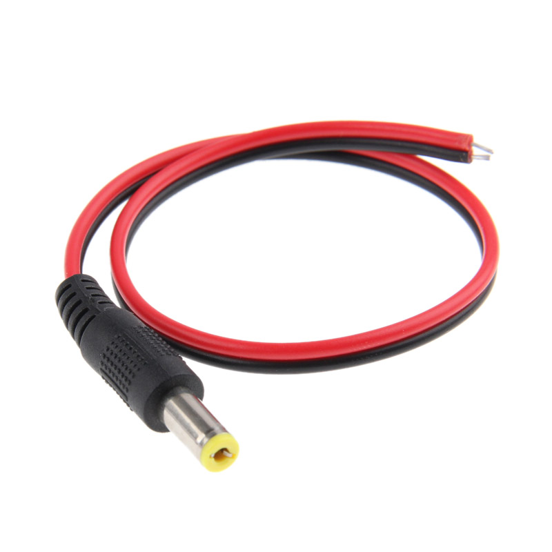 100 PCS 5.5 x 2.1mm DC Power Male Barrel Connector Adaptor for LED Light Controller, Length: 30cm - Shopkiz.com