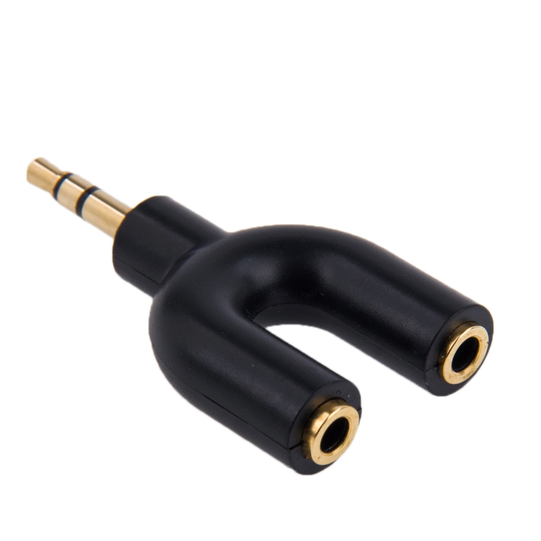 3.5mm Stereo Male to Dual 3.5mm Stereo Female Splitter Adapter(Black) - Shopkiz.com