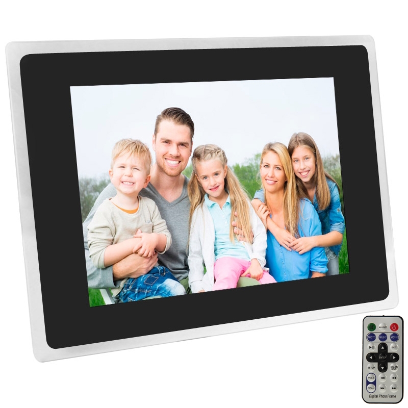 12.1 inch TFT LCD Display Multi-media Digital Picture Frame with Remote Control, Support SD / MMC / MS Card and USB(Black) - Shopkiz.com