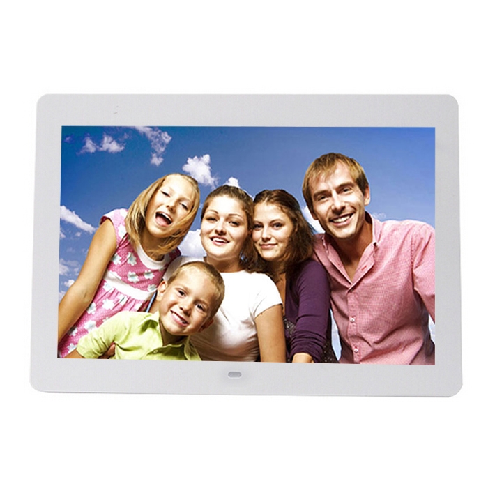 14 inch LED Display Multi-media Digital Photo Frame with Holder & Music & Movie Player, Support USB / SD / MS / MMC Card Input(White) - Shopkiz.com