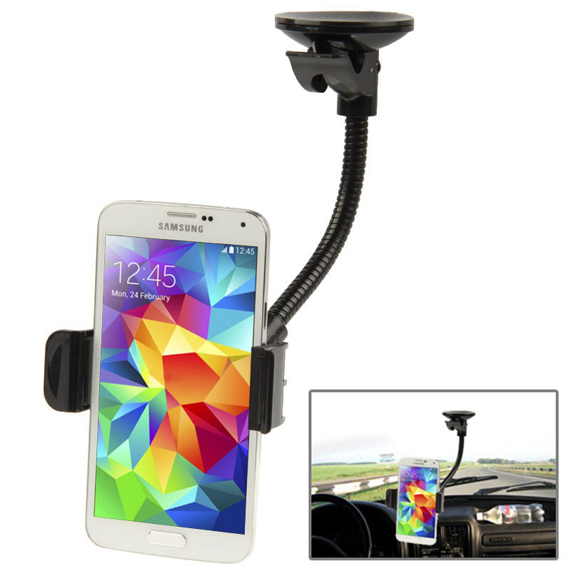 Universal 360 Degrees Rotation Suction Cup Car Mount Holder, For iPhone, Galaxy, Huawei, Xiaomi, Lenovo, Sony, LG, HTC and Other Smartphones(Black) -
