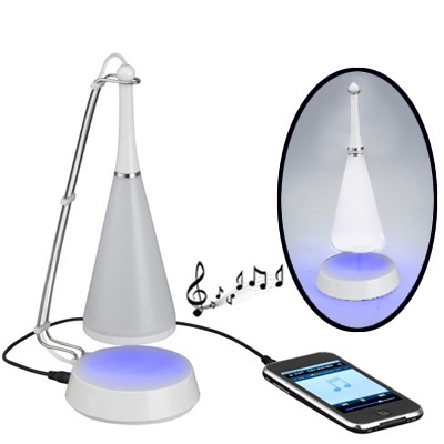 Multifunctional USB LED Desk Lamp, Touch Sensor + Mini Bluetooth V4.0 Speaker(White) - Shopkiz.com