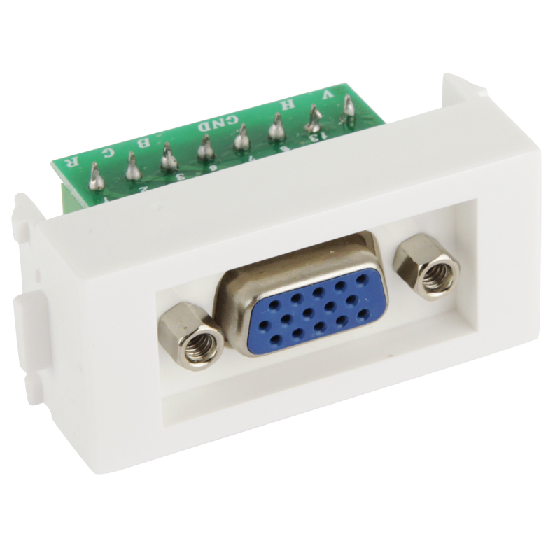 VGA 15 Pin Female Thread Jamming Wall Plate - Shopkiz.com