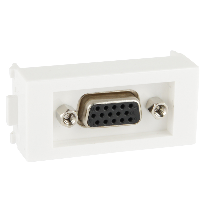 VGA 15 Pin Female to VGA 15 Pin Female Wall Plate - Shopkiz.com