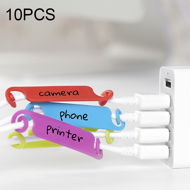 10 PCS Creative Writable Cable Power Line Arrangement Label Card - Shopkiz.com