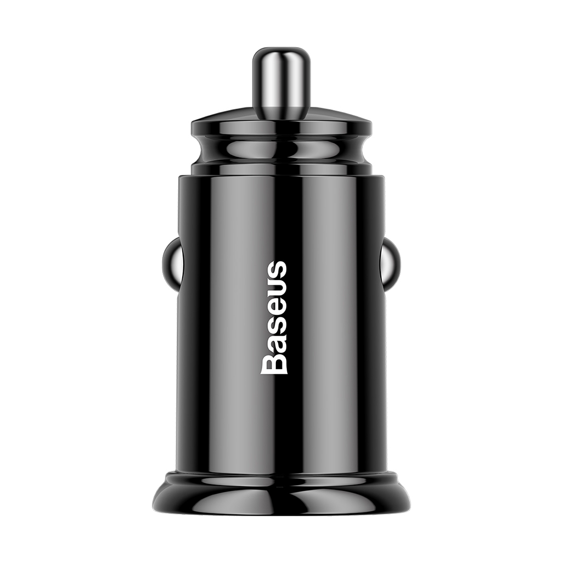 Baseus 30W Circle Shape USB + Type-C / USB-C PPS Plastic Car Charger (Black) - Shopkiz.com