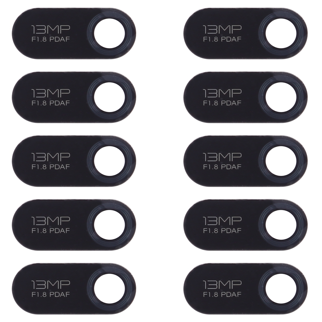 For Huawei Y6 Pro 2019 / Y6 2019 10pcs Back Camera Lens (Black)