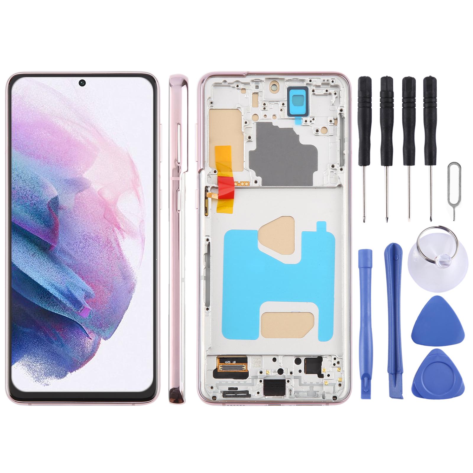 For Samsung Galaxy S21+ SM-G996B 6.58 inch TFT LCD Screen Digitizer Full Assembly with Frame, Not Supporting Fingerprint Identification (Gold)