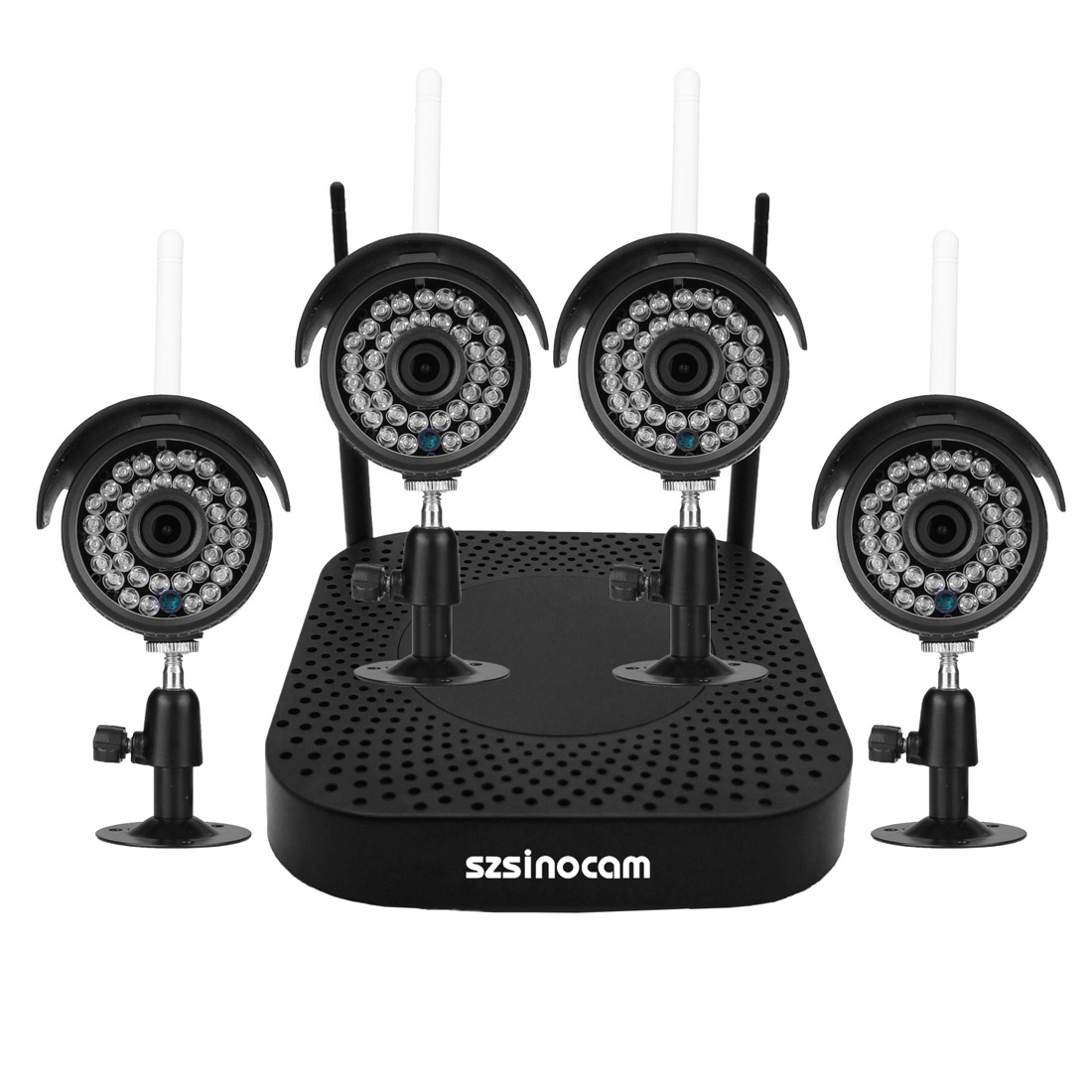 szsinocam SN-NVK-5008W10 4CH 720P Full WiFi 1.0 Mega Pixel Bullet IP Camera NVR Kit, Support Night Vision / Motion Detection, IR Distance: