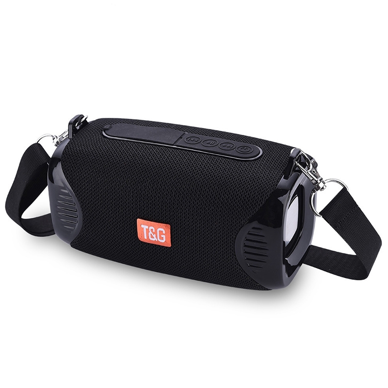 T&G TG532 10W Wireless Bluetooth Speaker Waterproof Portable Outdoor Mini Column Box Loudspeaker with FM Radio(Black) - Shopkiz.com